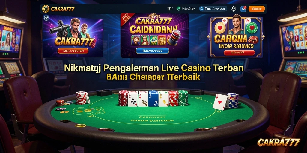 Screenshot gameplay Live Casino CAKRA777 yang mendebarkan.