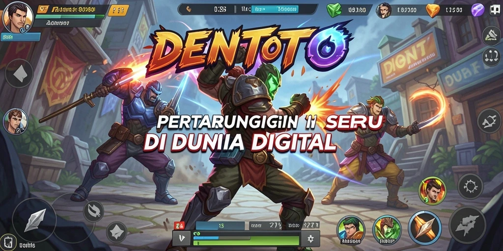 Gameplay duel spektakuler dalam DENTOTO.