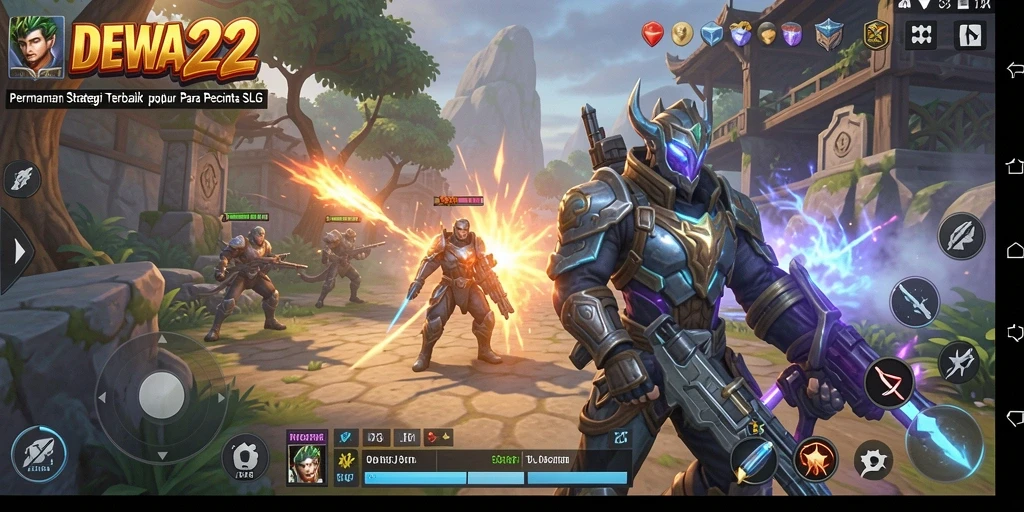 Gameplay SLG mendebarkan dengan strategi taktis.