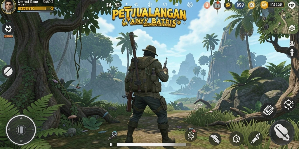 Tangkapan layar utama FA99 menampilkan petualangan bermain di dunia terbuka yang memukau.