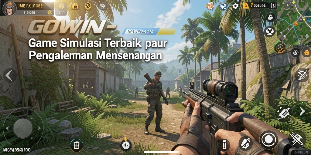 Tampilan gameplay GOWIN yang menampilkan simulasi interaktif yang mendalam.