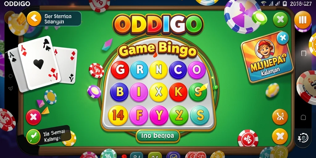 Screenshot ODDIGO menampilkan gameplay Bingo yang seru dan interaktif.