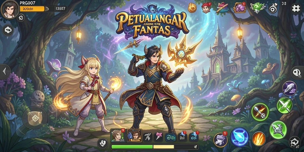 Screenshot PRG007 menampilkan aksi seru dalam petualangan Anime.