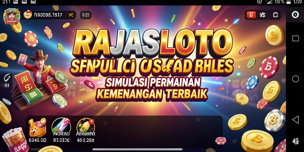 Tampilan grafis menarik saat bermain RAJASLOTO dalam simulasi permainan.
