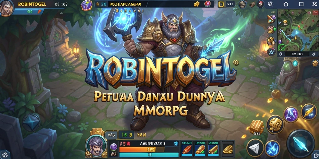 Tampilan gameplay seru dalam ROBINTOGEL dengan aksi epik.