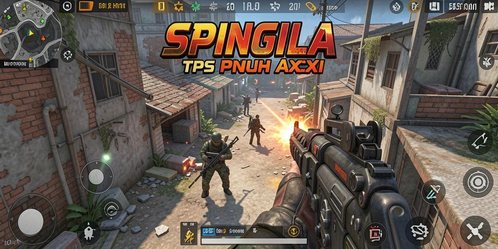 Tangkapan layar <strong>SPINGILA</strong> menampilkan pertempuran seru dengan grafis yang menawan.